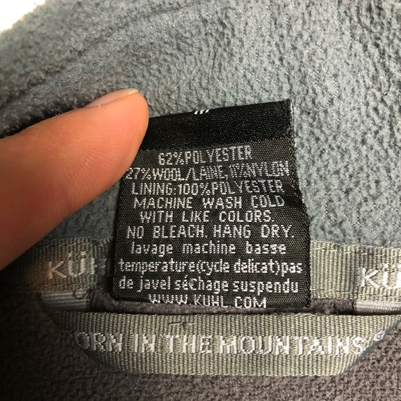 Kuhl Thermo Kore Gray Wool Quarter Zip Sweater Mens Medium - Picture 3 of 4